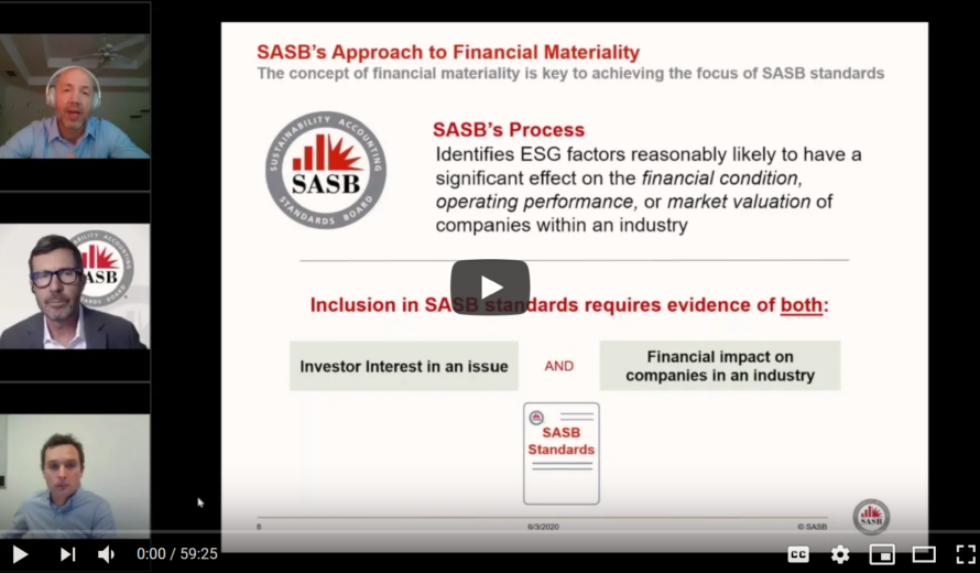 Implementation Webinar Series – SASB 201: Getting Prepared: Materiality, Gap Analysis & Benchmarking