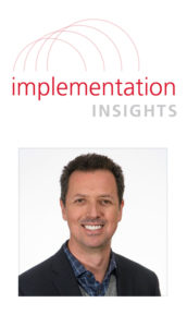 implementation insights logo and headshot of Bruno Sarda